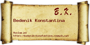 Bedenik Konstantina névjegykártya